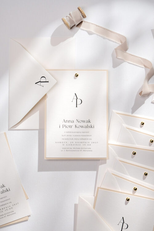 Zaproszenia ślubne nowoczesne minimalistyczne - Lovely Letters