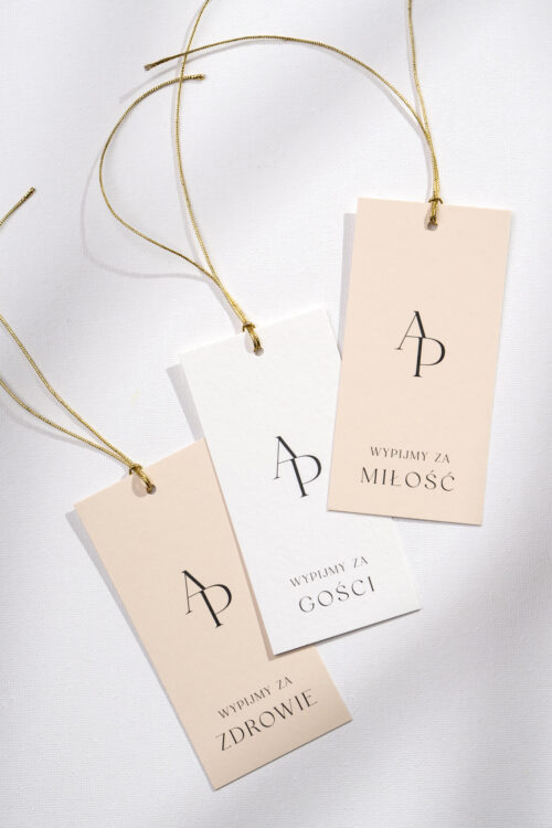 Zawieszki na alkohol minimalistyczne - Lovely Letters