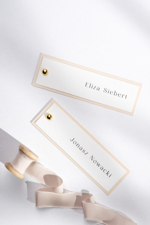 Winietki weselne minimalistyczne leżące - Lovely Letters