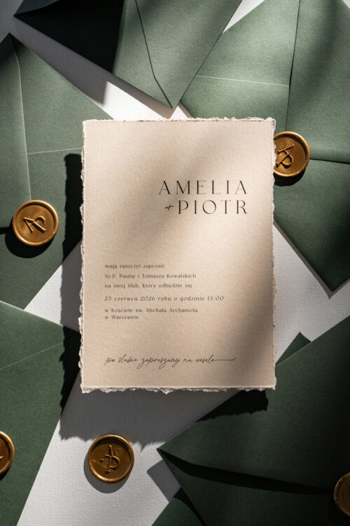 Zaproszenia ślubne boho nowoczesne beżowe  - Mellow Glow