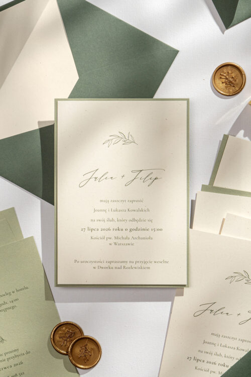 Zaproszenia ślubne minimalistyczne boho - Sicily