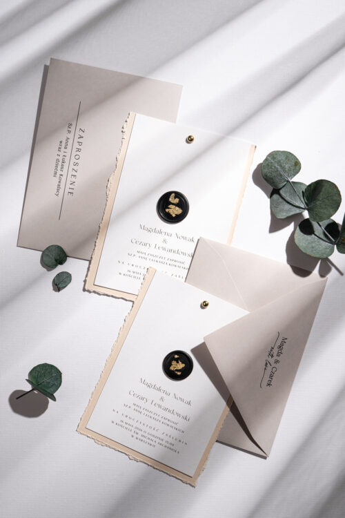 Zaproszenia ślubne eleganckie nowoczesne - New Romantic