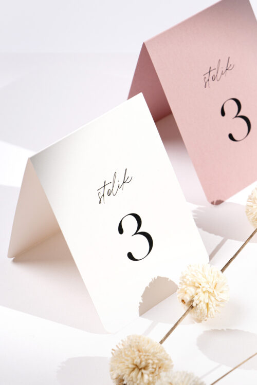 Numery stołów nowoczesne składane - Old Rose