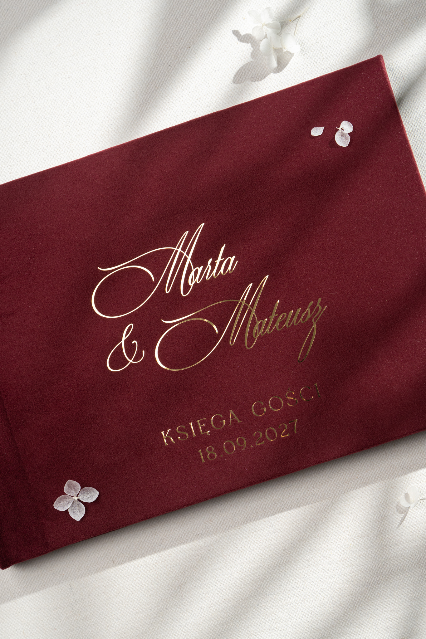 Welurowa księga gości weselnych - obrazek 3